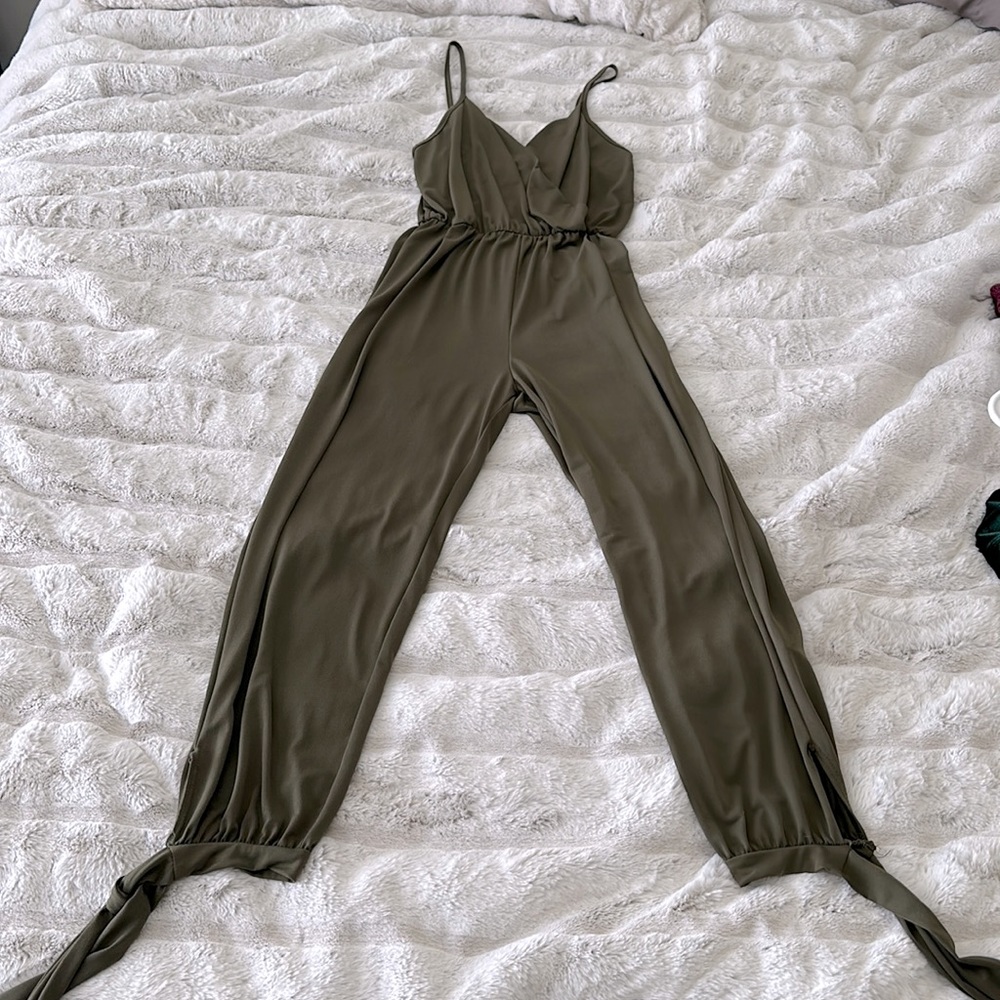 Olive green romper size small